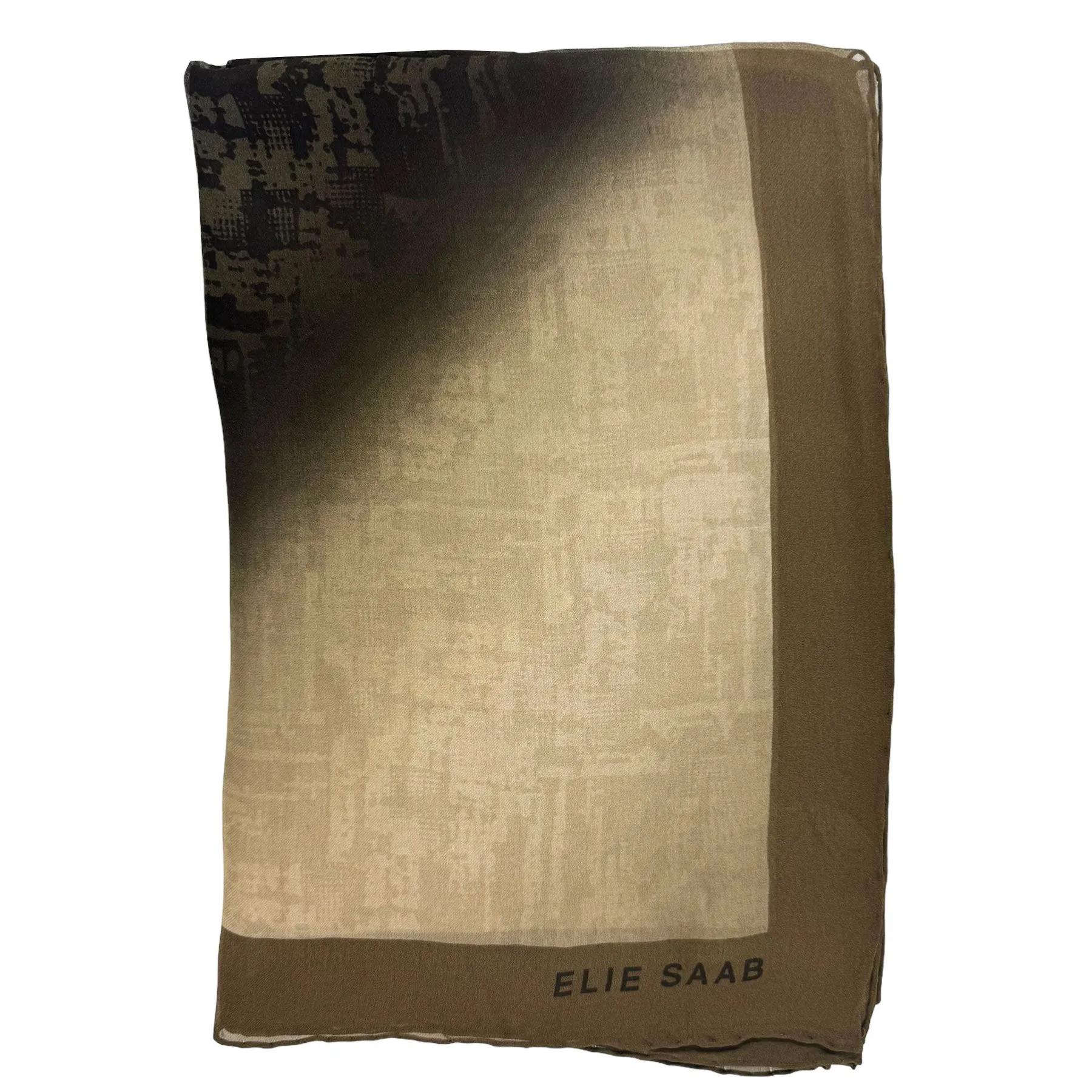 Elie Saab Scarf Signature Design - Extra Large Square Chiffon Silk Shawl