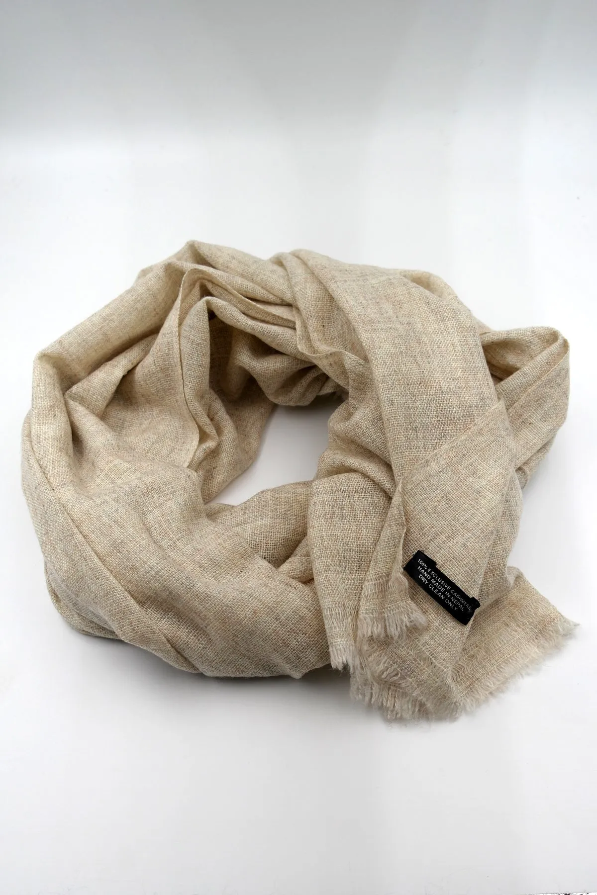 Plain Light Grey Pashmina Shawl For Women